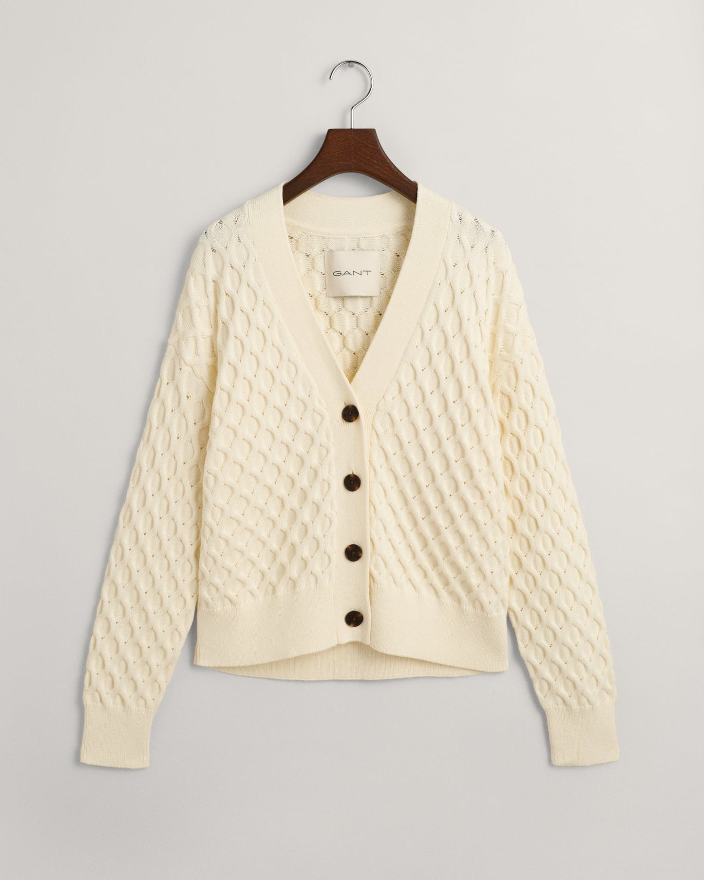 Women's Textured Knit Cardigan - CREAM