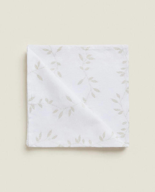 PACK OF CHRISTMAS LEAF COTTON NAPKINS (PACK OF 2)