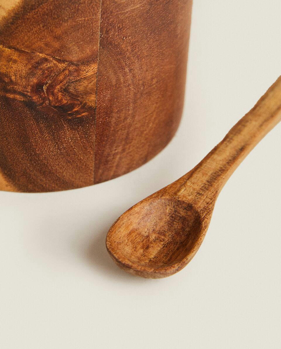 WOODEN SUGAR BOWL