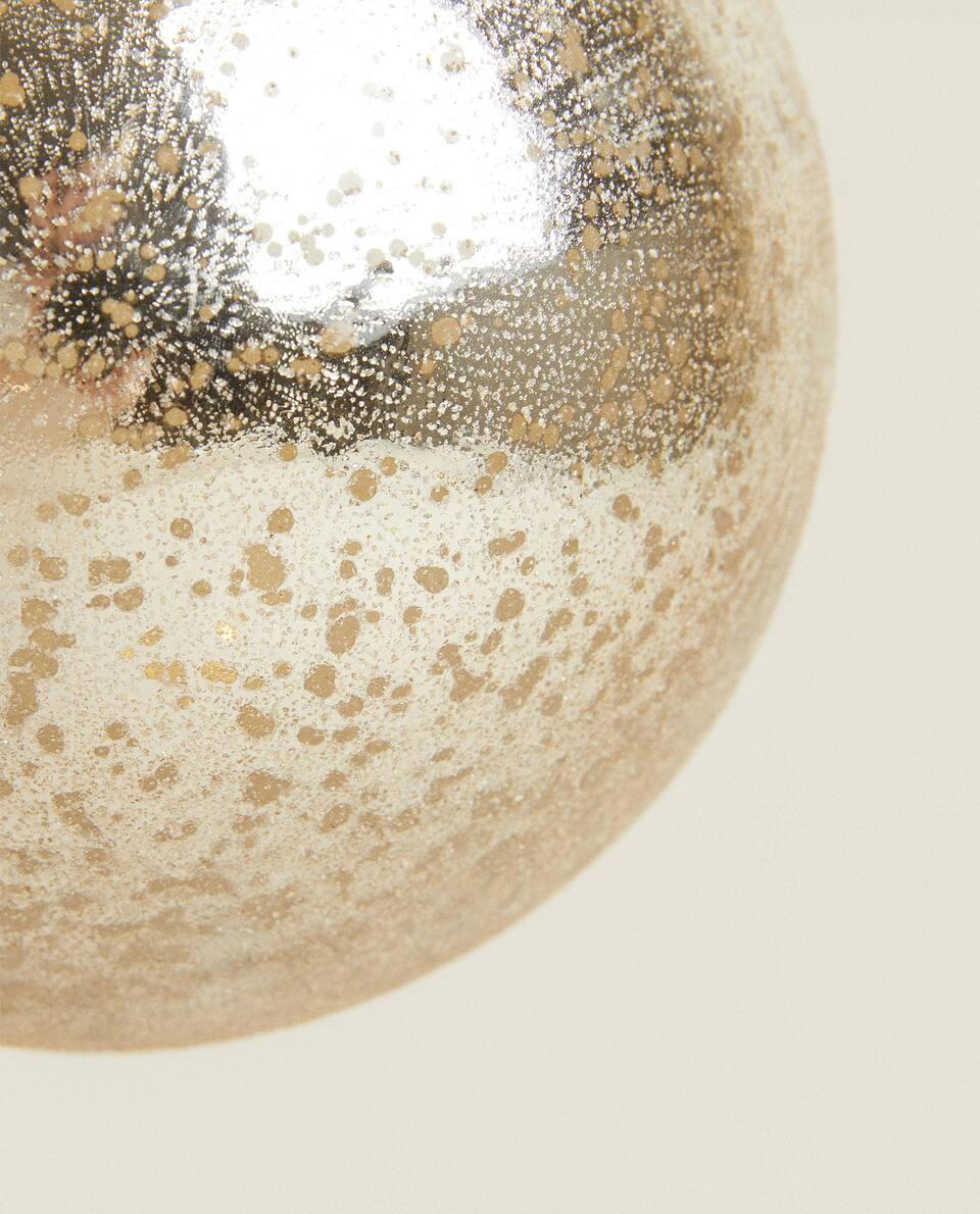 CHRISTMAS LIGHT GLASS BAUBLE DECORATION