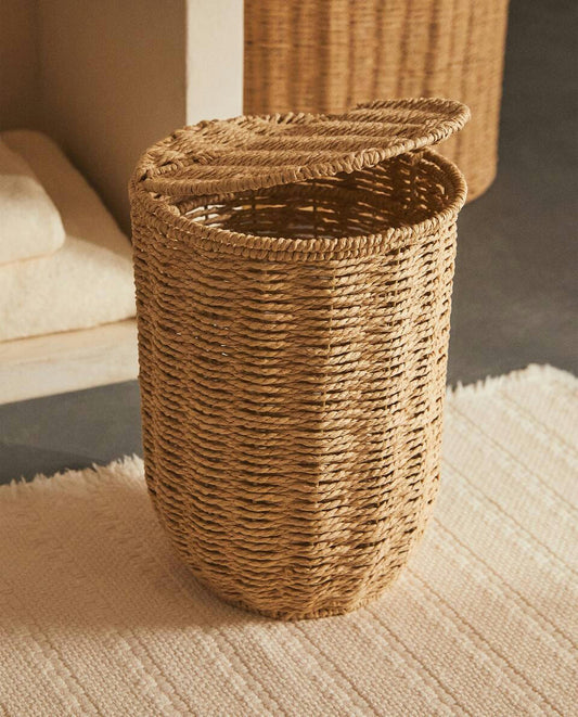 WASTEPAPER BASKET WITH REMOVABLE LID