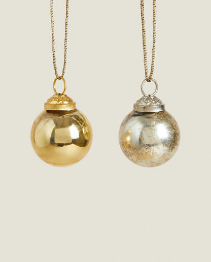 PACK OF CHRISTMAS BAUBLE DECORATIONS (PACK OF 6)