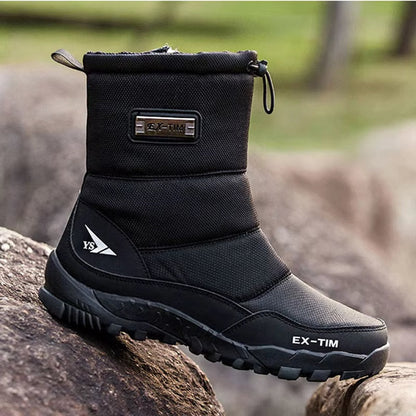 (Limited Time 70% Discount off)Men's Orthopedic Ankle Support Arch Support Snow Boots Waterproof Anti-Slip Warm&Light Hiking Boots