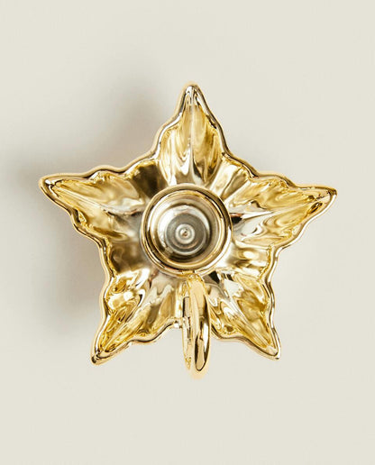 CHRISTMAS STAR CANDLEHOLDER WITH RIM