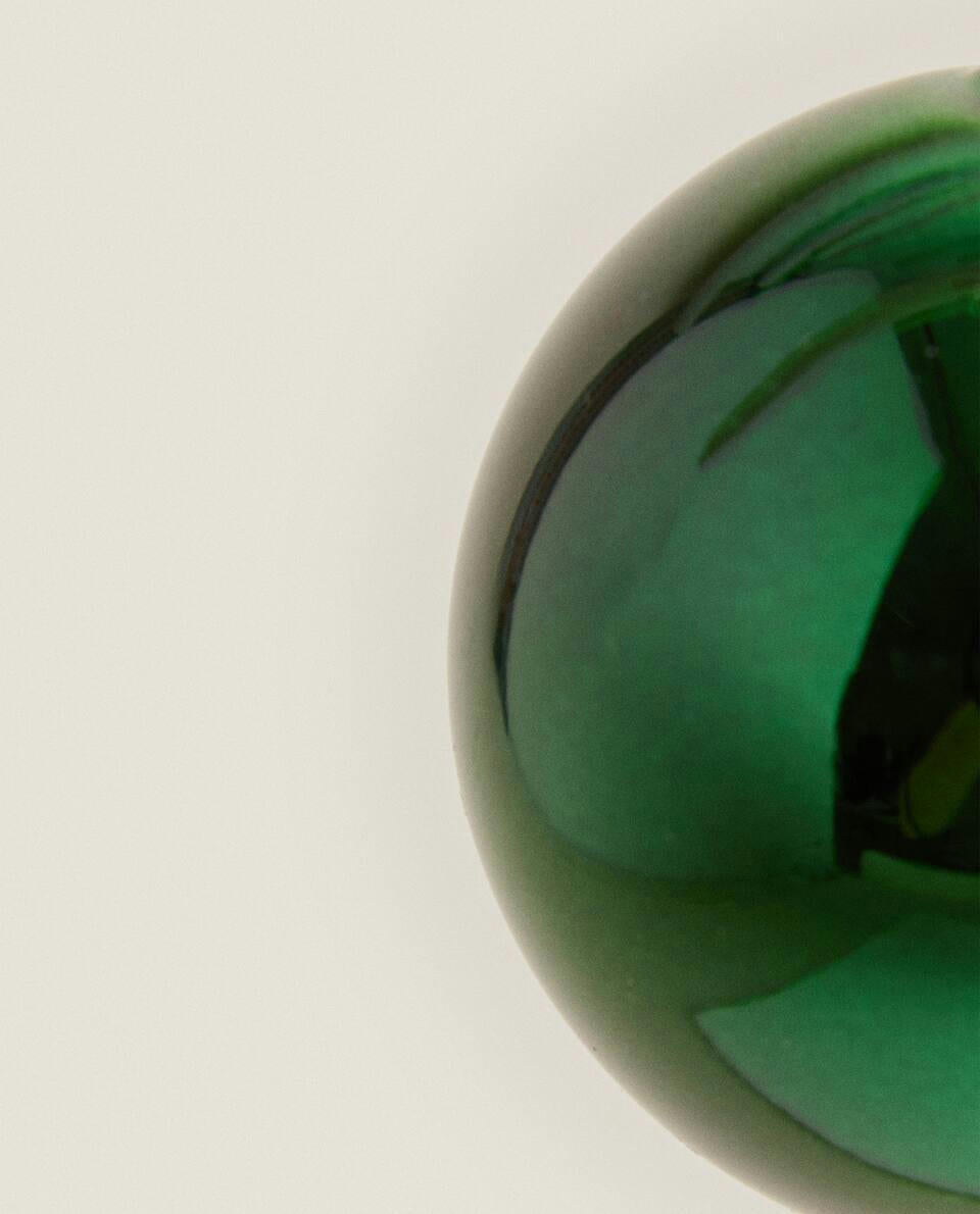 SPARKLY GLASS CHRISTMAS BAUBLE DECORATION