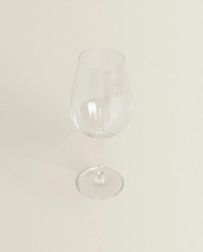 RAISED CRYSTALLINE WINE GLASS