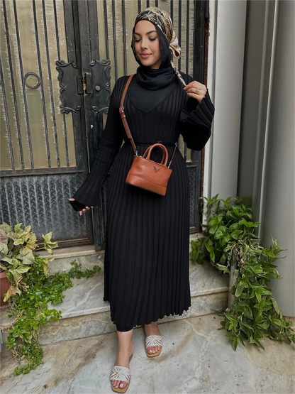 Fall New Sleeved Knit Midi Dress (Buy 2 Free Shipping)