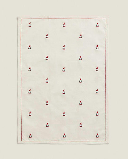 CHRISTMAS GNOME COTTON TEA TOWEL