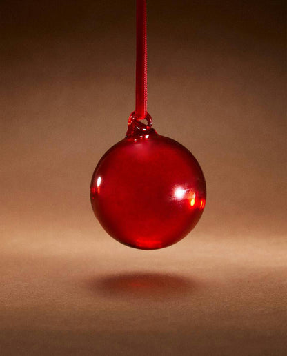 CHRISTMAS PLAIN GLASS BAUBLE DECORATION