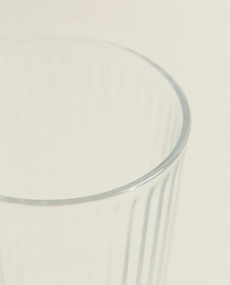 LINE GLASS SOFT DRINK TUMBLER