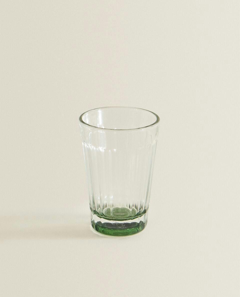 RAISED DESIGN GLASS TUMBLER