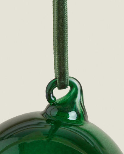 CHRISTMAS PLAIN GLASS BAUBLE DECORATION