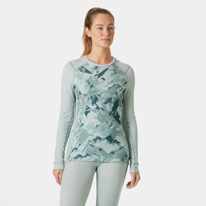 Women's LIFA Merino Midweight Graphic Long-Sleeve Crew Base Layer