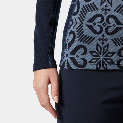 Women's LIFA Merino Midweight Graphic Long-Sleeve Crew Base Layer