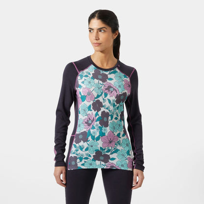 Women's LIFA Merino Midweight Graphic Long-Sleeve Crew Base Layer