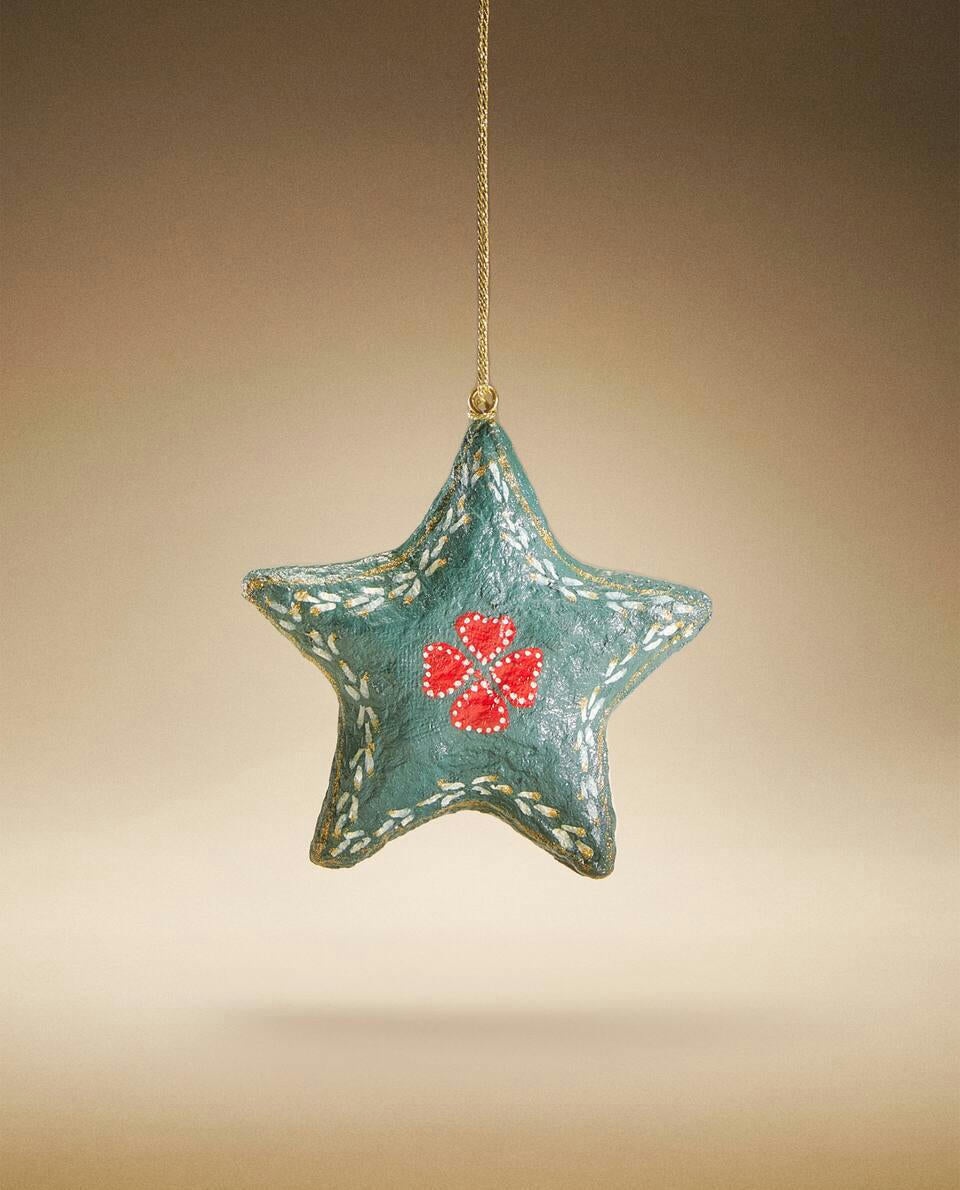 PAPER MCH STAR CHRISTMAS DECORATION