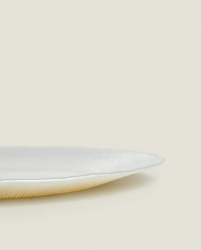 CHRISTMAS GLITTER GLASS SERVICE PLATE