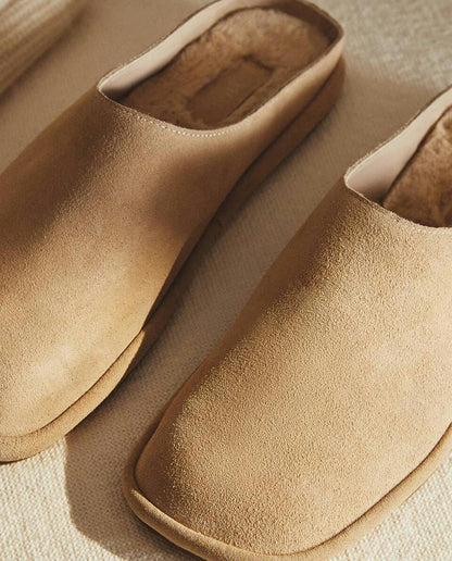 LEATHER MULE SLIPPERS