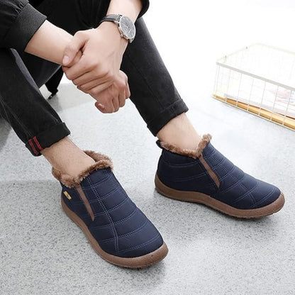 (Limited Time Discount 50% off)Men's Winter Warm Wide Head Arch Support Orthopedic Boots Lightweight Waterproof Non-slip Slip-On Boots