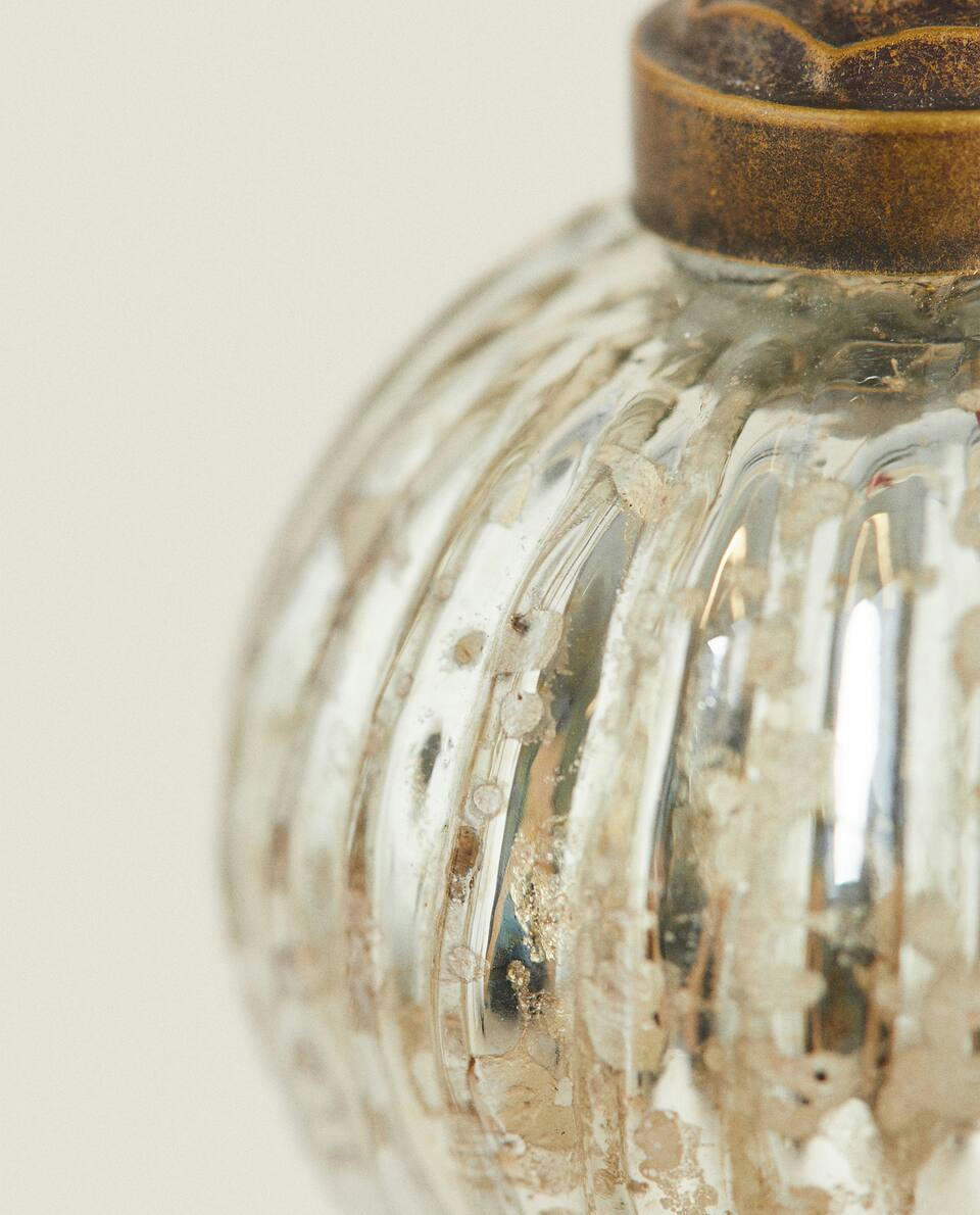 STRIPED CHRISTMAS BAUBLE DECORATION