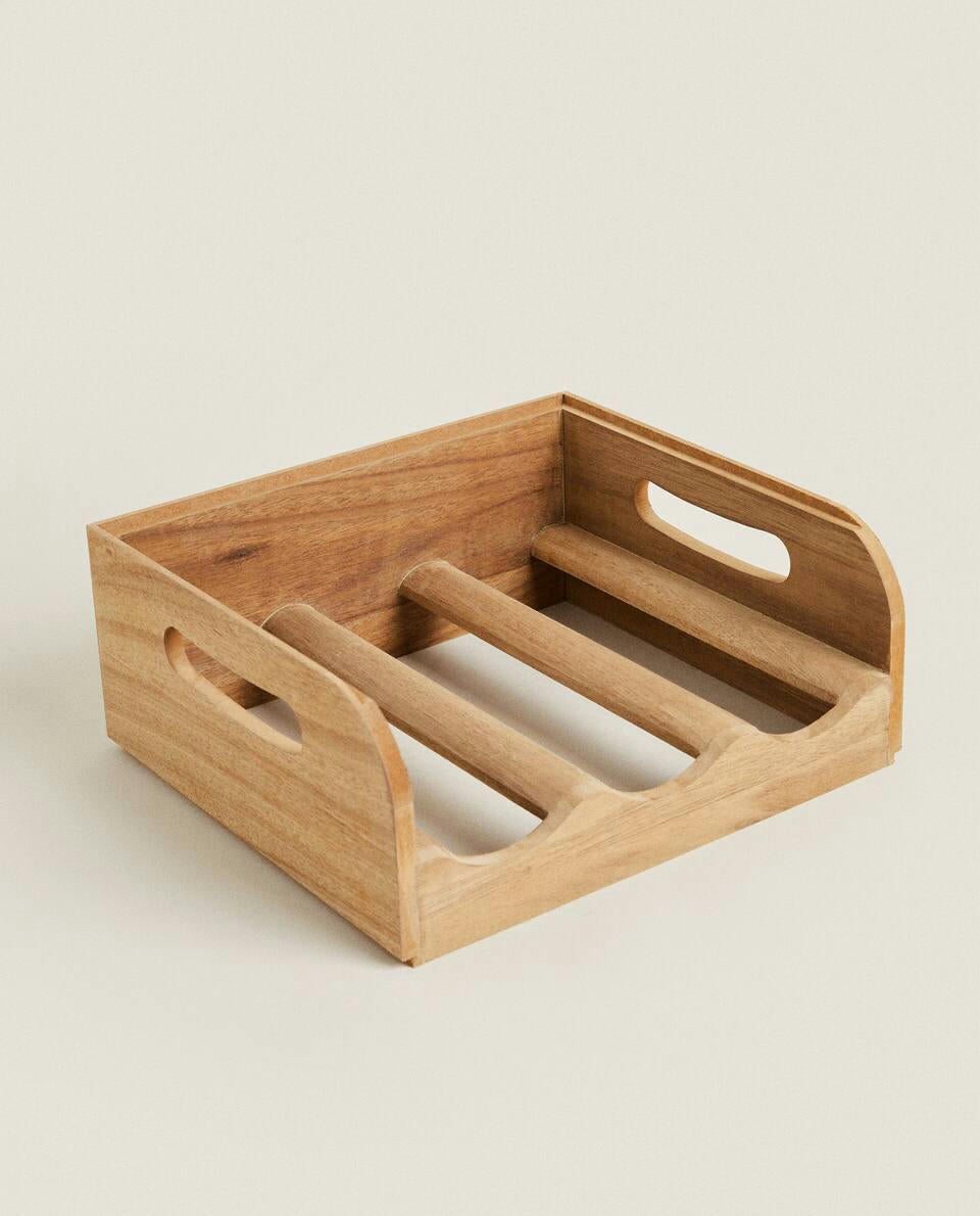 STACKABLE WOODEN BOTTLE STAND