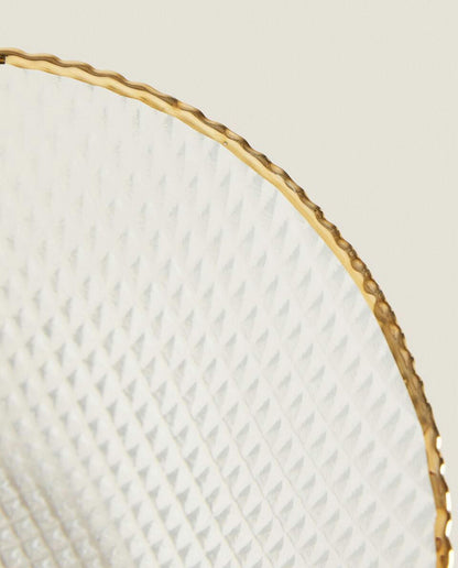 GLASS BOWL WITH RAISED DETAIL