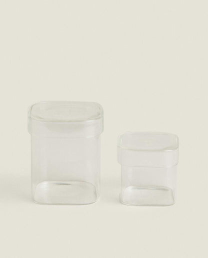 BOROSILICATE GLASS JAR WITH LID