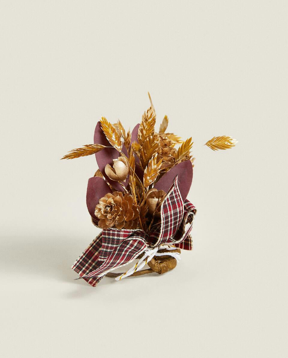 PACK OF DRIED CHRISTMAS FLOWER NAPKIN RINGS (PACK OF 2)
