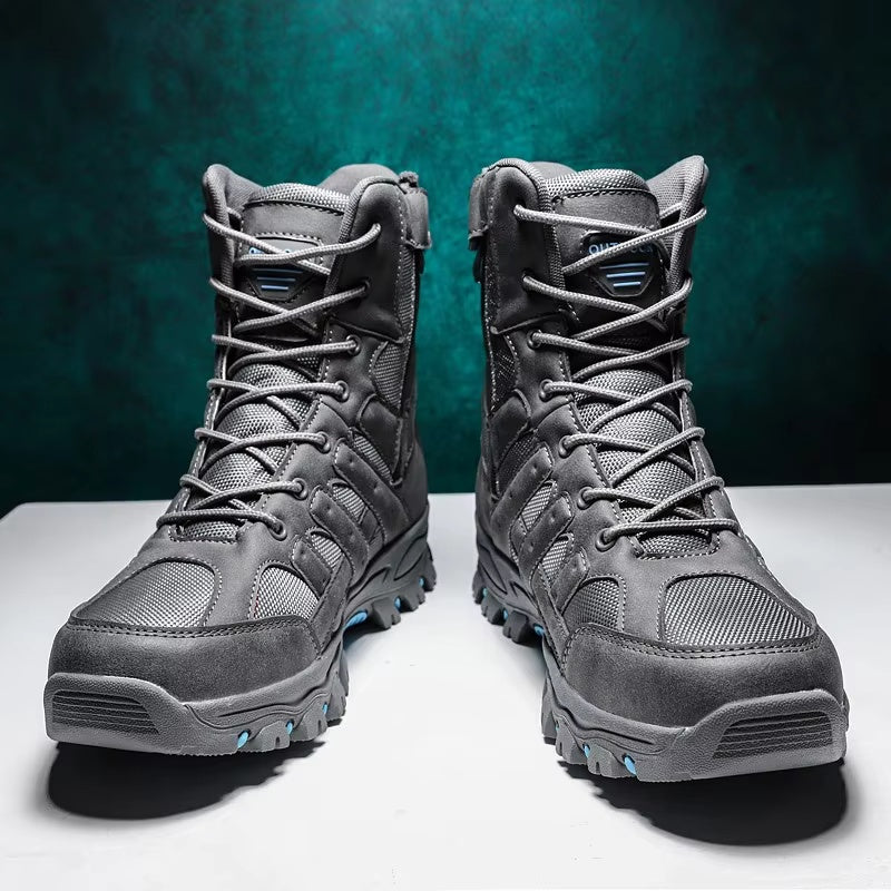 (⏰Limited Time Discount 49% off) Men's Lightweight  Breathable Durable Anti-slip Hiking Boots Combat Army Boots Work Boots