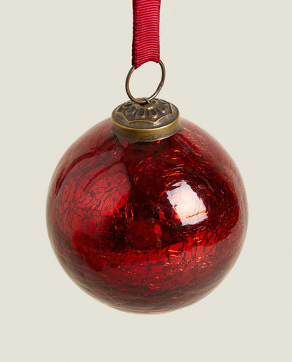 RED CHRISTMAS BAUBLE DECORATION