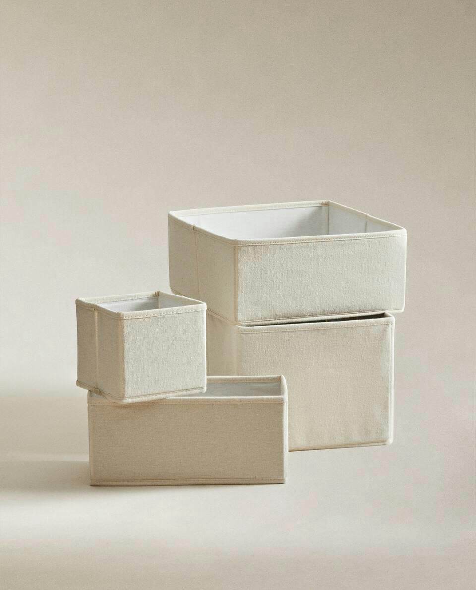 FOLDABLE COTTON STORAGE BOX
