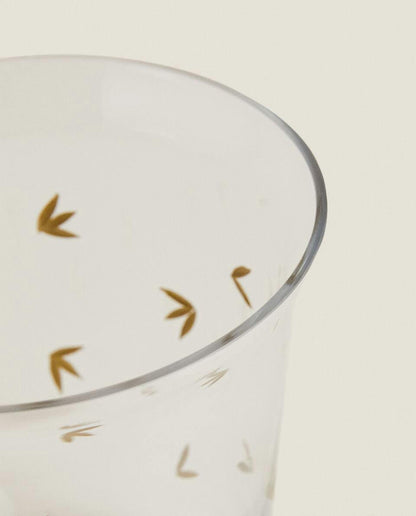 CHRISTMAS LEAF TALL GLASS