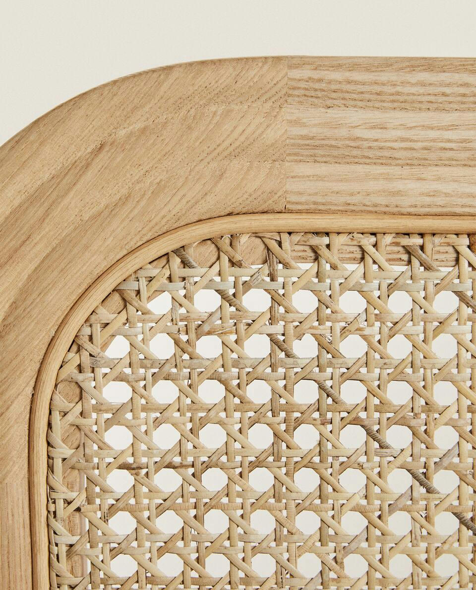ASH AND RATTAN HEADBOARD