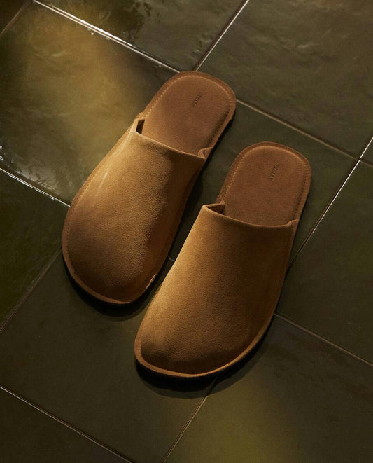 MINIMALIST LEATHER MULE SLIPPERS