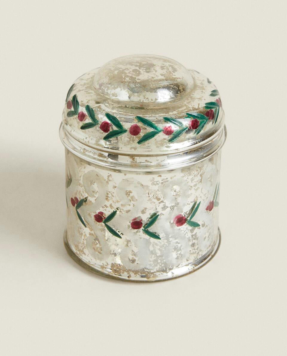 CHRISTMAS MERCURISED GLASS BOX