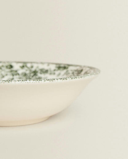 FLORAL EARTHENWARE BOWL