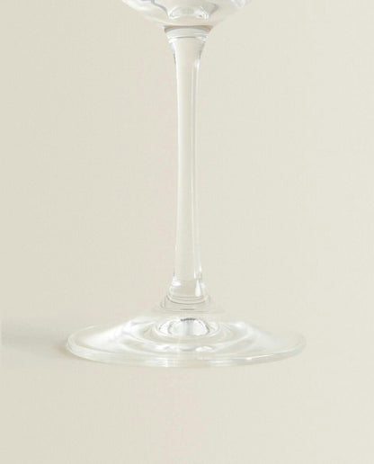 BOHEMIA CRYSTAL GOLD-RIMMED WINE GLASS