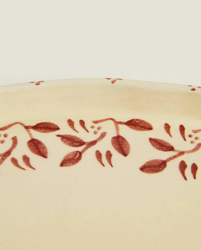 PAINTED CERAMIC CHRISTMAS TRAY