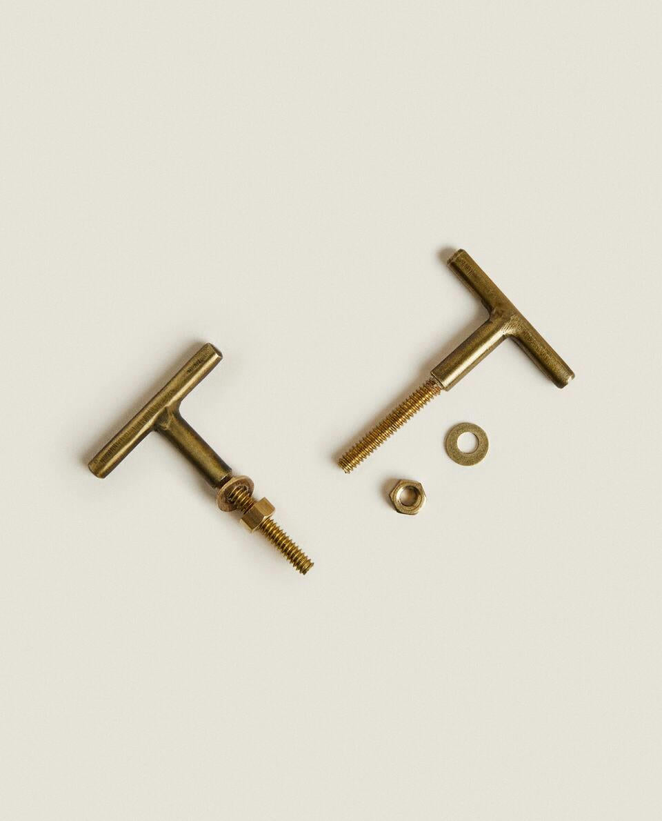 GOLD DOOR KNOB (PACK OF 2)