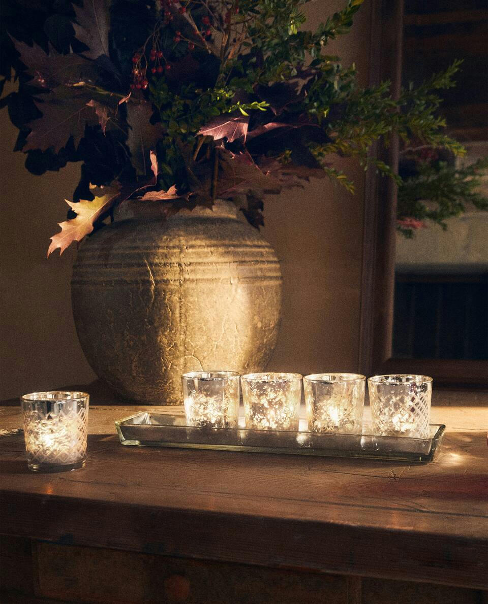 SQUARE GLASS TEALIGHT HOLDER