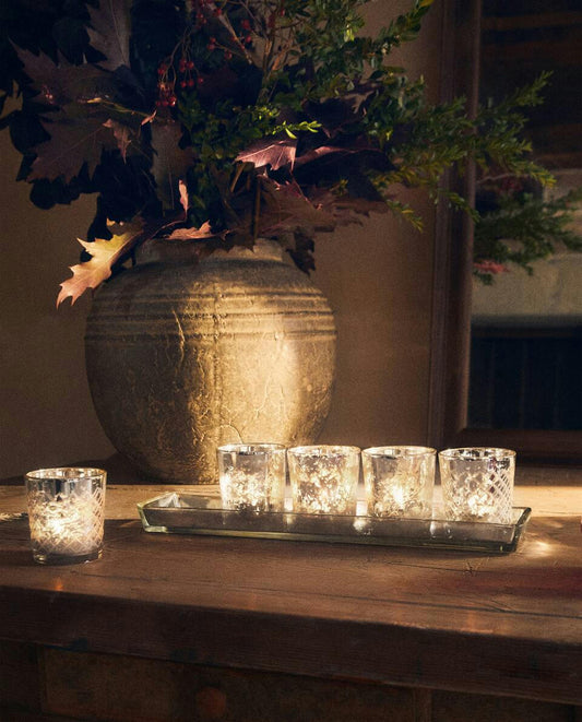 SQUARE GLASS TEALIGHT HOLDER