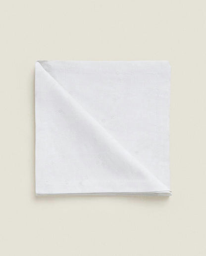 PACK OF GLITTERY CHRISTMAS FLORAL JACQUARD NAPKINS (PACK OF 2)