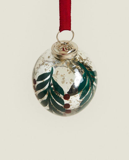 MERCURISED GLASS FLOWER CHRISTMAS DECORATION