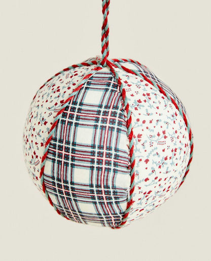 CHRISTMAS PATCHWORK BAUBLE DECORATION
