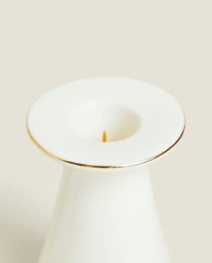 GEOMETRIC PORCELAIN CHRISTMAS CANDLESTICK