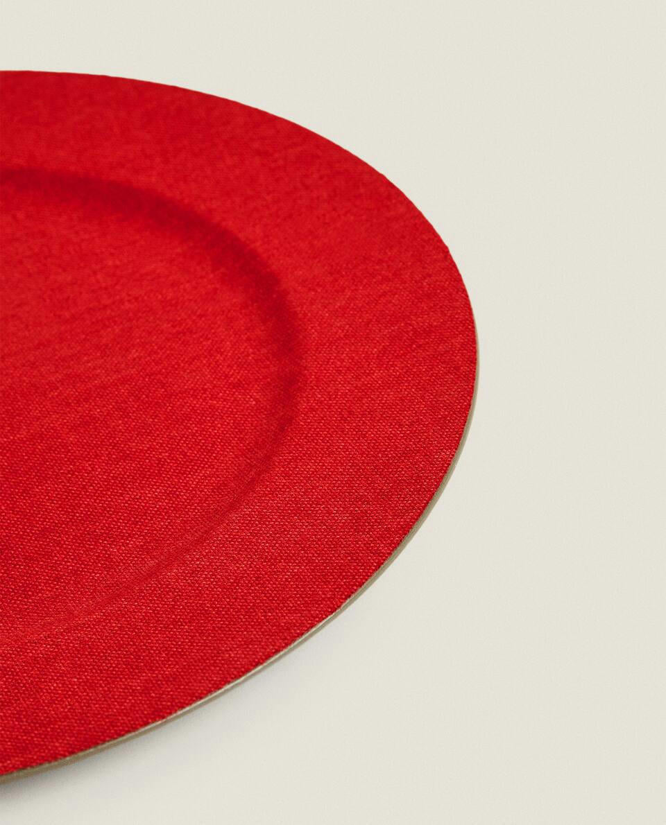 CHRISTMAS JUTE SERVICE PLATE