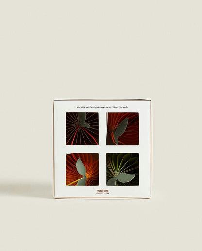 PACK OF FRUIT CHRISTMAS PAPER DECORATIONS (PACK OF 4)