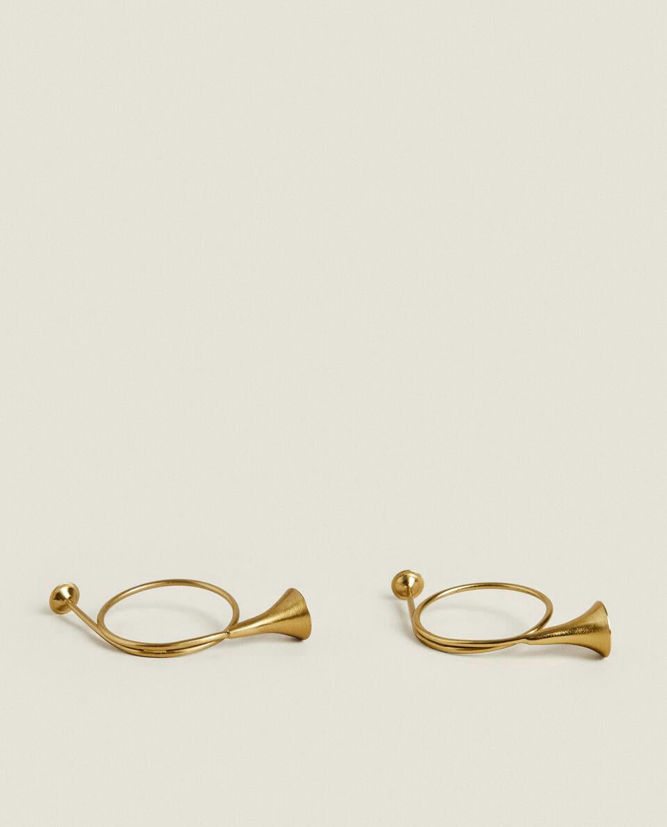 PACK OF CHRISTMAS TRUMPET NAPKIN RINGS (PACK OF 2)