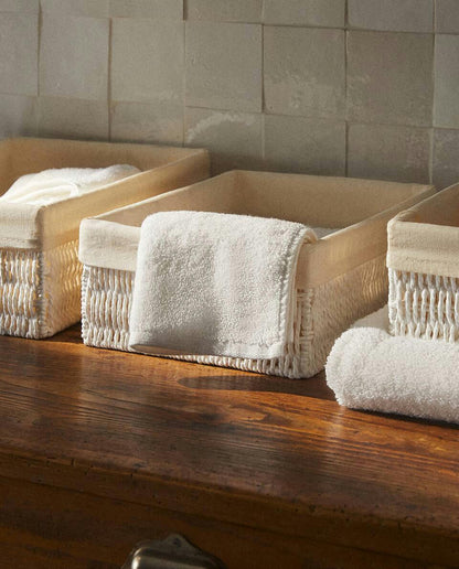 RECTANGULAR FABRIC INTERIOR BASKET