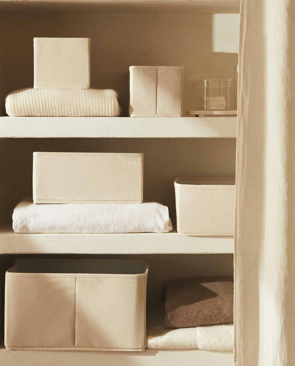 FOLDABLE COTTON STORAGE BOX